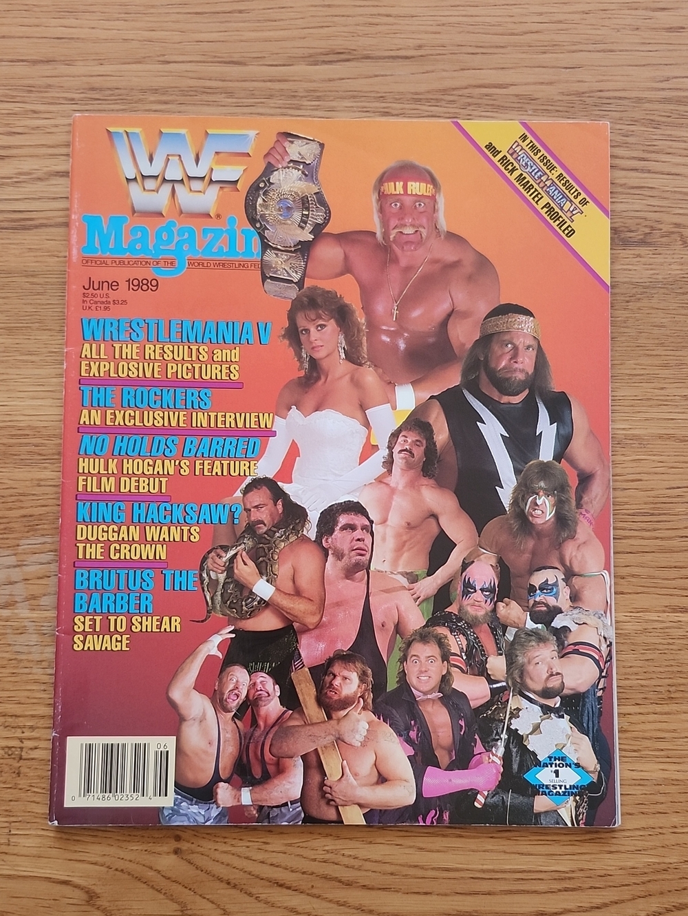 WWF WWE Wrestlemania V Magazine June 1989 Wrestling Collectible -